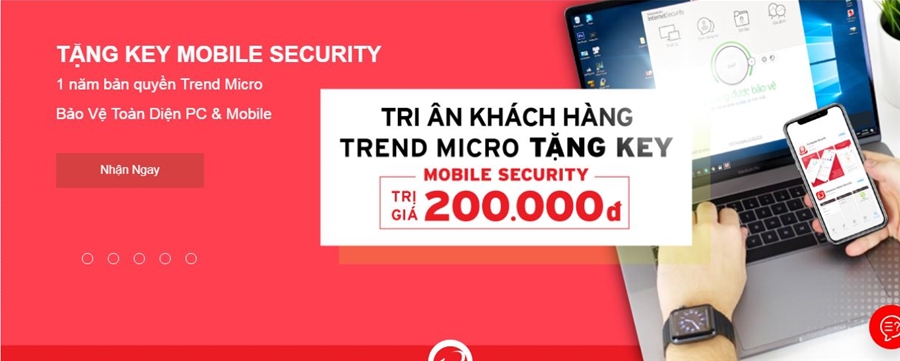 Mua Trend Micro Internet Security nhận ngay Key Mobile Security